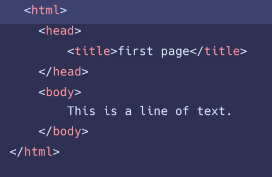 a very simple HTML example